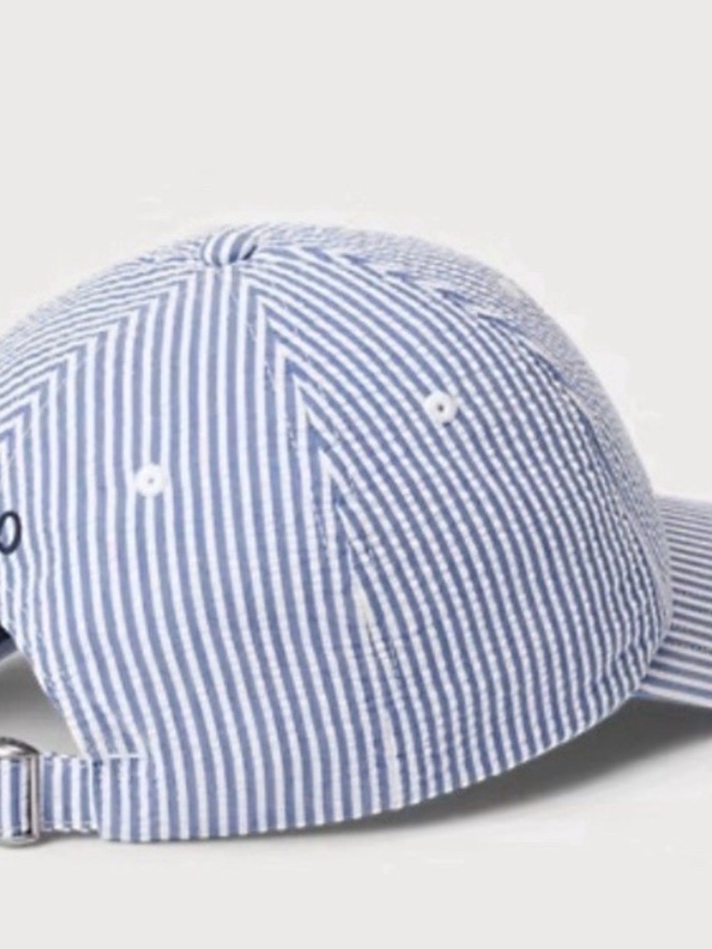 Polo by Ralph Lauren Blue & White Striped Seersucker Cap. NWOT - Picture 2 of 6